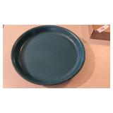 Uhl Pottery 12-1/2" Teal Platter