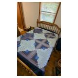 Hand Quilted Log Cabin Thin Quilt -**