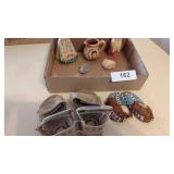 Navajo Baby Moccasins, Tepee Money Pouch, +