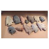 (12) Native American Artifacts / Arrowheads