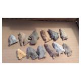 (12) Native American Artifacts / Arrowheads