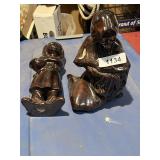 (2) Glazed Ceramic Native American Figurines