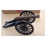 Cast Iron & Brass Toy Cannon