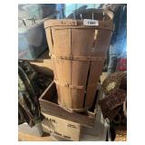 Wooden Box, Picking Basket & Other