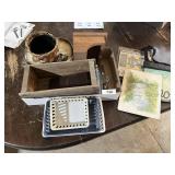 Wooden Box, Wooden Caddy & Other -**