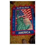 Hand Quilted Wall Hanging God Bless America,