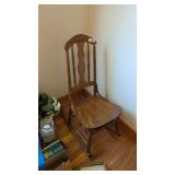 Small Oak Sewing Rocker
