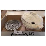 Electric Soup Tureen + Small Plaque -**