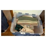 Tote w/ Locking Lid + Rugs & Towels