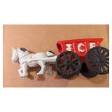 Cast Iron Horse & Wagon