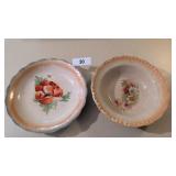 (2) Floral Bowls / East Liverpool -**