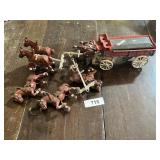 Cast Iron Wagon & Horses