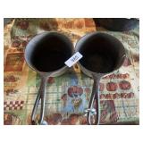 (2) Cast Iron Pots Marked 2SP