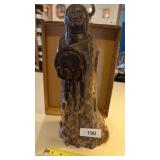 Carved Native American Statue -**