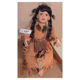 Native American Porcelain Doll