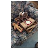 Wooden Home Decor & Burlap Bear