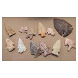 (12) Native American Artifacts / Arrowheads