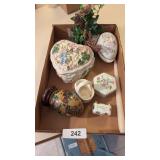 Ring Box, Ceramic Heart Box, Asian Themed Egg &