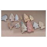 (12) Small Native American Artifacts / Arrowheads