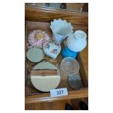 Avon Milk Glass Bottle, Small Hand Mirrors, +