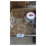 Coca-Cola Canister & Assorted Coke Glasses