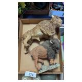 (2) Buffalo Figurines