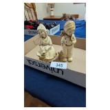 Chalkware Little Dutch Children Figurines