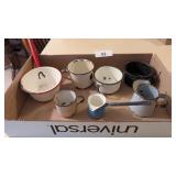 Graniteware & Enamelware Box Lot -*