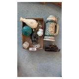 Assorted Avon Bottles, Avon Stein + Vase