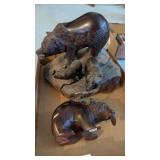 Wooden Bear Display (Approx. 10" W) &