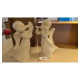 (2) 12" tall Ceramic Angels