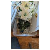 Tote & Lid w/ Fiber Optic Tree & Poinsettias