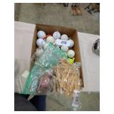 Assorted Golf Balls & Tees