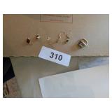 Ruby Red Jewelry Set - 2pr Earrings, Ring,