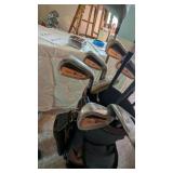 Golf Bag & Assorted Clubs