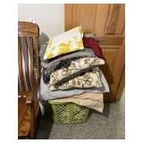 Laundry Basket w/ Comforter, Pillows & Other