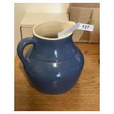 Blue Pitcher Marked 197 On Bottom