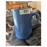 UHL Blue Stoneware Milk Pitcher