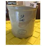 Redwing #2 Large Logo Stoneware Crock -**