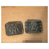 (2) Bicentennial Belt Buckles