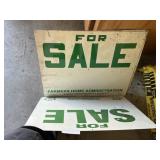 (3) Tin For Sale Signs