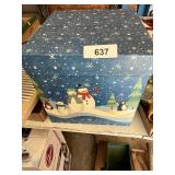 Christmas Box w/ Snowman Cookie Jar &