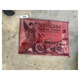 Sunbeam Motorcycle Tin Sign Reproduction