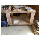 Handcrafted Wooden Rolling Table