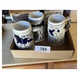(3) Napco Steins