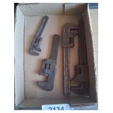 (4) Pipe Wrenches - Varsello, Ford,