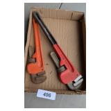 (2) Pipe Wrenches - Ram Tools, KR Tools