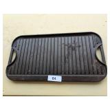 Lodge Cast Iron 2-Sided Flat Griddle - 10.5x20