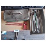 Vintage Axe Plier Tool, Metal Tool Box &