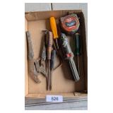 Tape Measure, Battery Powered Screwdriver, +